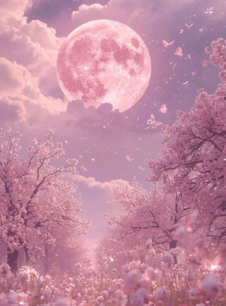 לבנה ורודה -אפריל